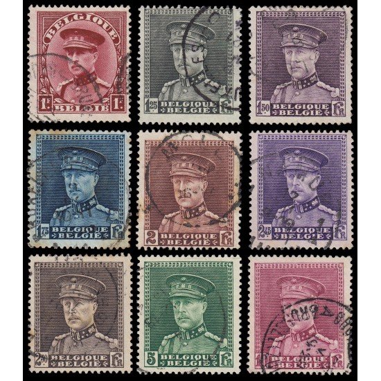Bélgica 317/24 1931-32 Alberto I Usados Bélgica 317/24 1931-32 Alberto I Usados