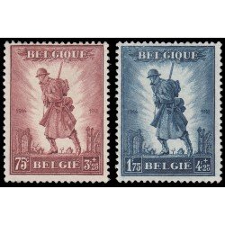 Bélgica 351/52 1932 Por la gloria de la infantería MNH Bélgica 351/52 1932 Por la gloria de la infantería MNH