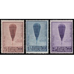 Bélgica 353/55 1932 El globo de August Piccard MNH Bélgica 353/55 1932 El globo de August Piccard MNH