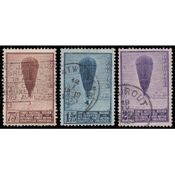 Bélgica 353/55 1932 El globo de August Piccard Usados Bélgica 353/55 1932 El globo de August Piccard Usados