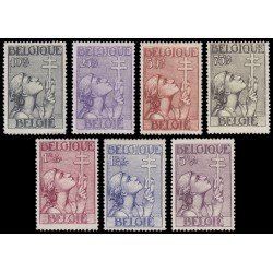 Bélgica 377/83 1933 Fondo contra la tuberculosis Cruz de Lotaringia MNH Bélgica 377/83 1933 Fondo contra la tuberculosis Cruz de Lotaringia MNH