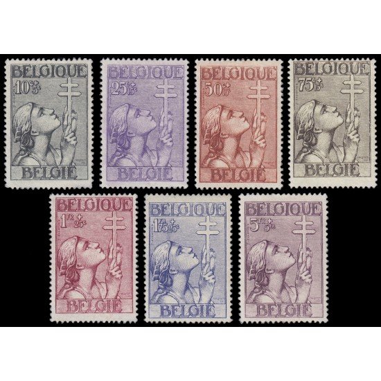 Bélgica 377/83 1933 Fondo contra la tuberculosis Cruz de Lotaringia MNH Bélgica 377/83 1933 Fondo contra la tuberculosis Cruz de Lotaringia MNH