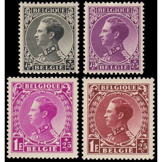 Bélgica 390/93 1934 En pro de los minusválidos de guerra Efigie de Leopoldo III MNH Bélgica 390/93 1934 En pro de los minusválidos de guerra Efigie de Leopoldo III MNH
