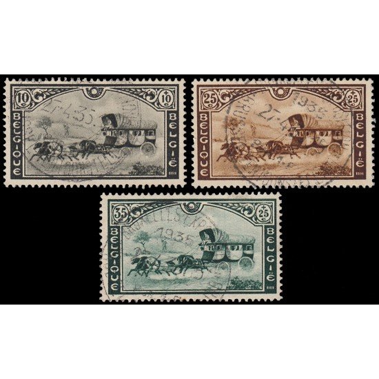 Bélgica 407/09 1935 Exposición filatélica internacional de Bélgica y del Congo Belga Diligencia Usados