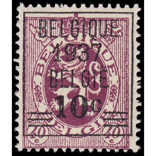 Bélgica 455 1937 Sello de 1929-32 con sobrecarga MNH Bélgica 455 1937 Sello de 1929-32 con sobrecarga MNH