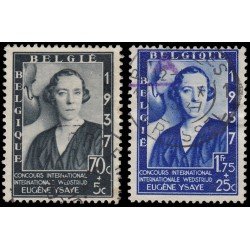 Bélgica 456/57 1937 Concurso inter. de música Eugène Ysaye Reina Elisabeth Usados Bélgica 456/57 1937 Concurso inter. de música Eugène Ysaye Reina Elisabeth Usados
