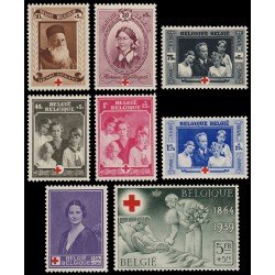 Bélgica 496/03 1939 75 aniv. de Cruz Roja internacional MNH Bélgica 496/03 1939 75 aniv. de Cruz Roja internacional MNH