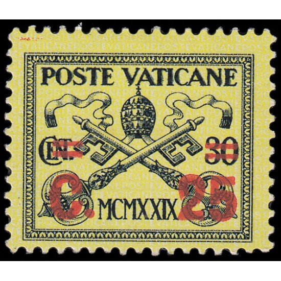 Vaticano 39 1931 Conciliación Escudo Papal con sobrecarga MH Vaticano 39 1931 Conciliación Escudo Papal con sobrecarga MH
