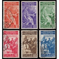 Vaticano 66/71 1935 Congreso jurídico Roma Gregorio IX Usados Vaticano 66/71 1935 Congreso jurídico Roma Gregorio IX Usados