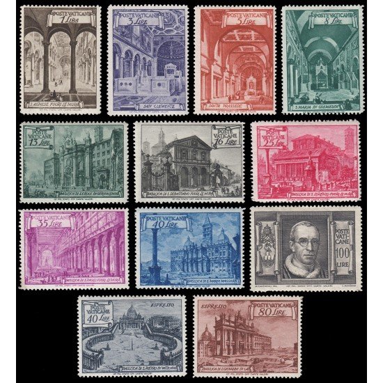 Vaticano 140/49 +11/12 Expres 1949 Iglesias y Basílicas Romanas MH Vaticano 140/49 +11/12 Expres 1949 Iglesias y Basílicas Romanas MH