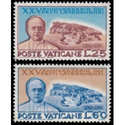 Vaticano 192/93 1954 25 aniv. delos acuerdos de Letrán MH Vaticano 192/93 1954 25 aniv. delos acuerdos de Letrán MH