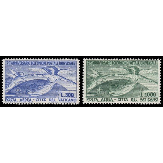Vaticano Aéreo 18/19 1949 75º Aniversario de la UPU MH Vaticano Aéreo 18/19 1949 75º Aniversario de la UPU MH
