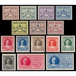 Vaticano 26/38 + Expres 1/2 1929 Pio VI Escudos MNH Vaticano 26/38 + Expres 1/2 1929 Pio VI Escudos MNH
