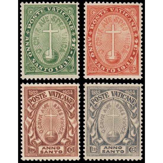 Vaticano 40/43 1933 Año Santo Cruz MNH Vaticano 40/43 1933 Año Santo Cruz MNH