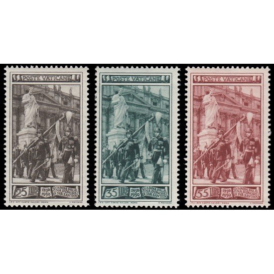 Vaticano 158/60 1950 Centenario de la Guardia Honoraria Palatina MNH Vaticano 158/60 1950 Centenario de la Guardia Honoraria Palatina MNH