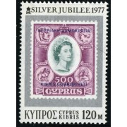 Chipre Cyprius Nº 462  25º Aniv. de Elizabeth II en el trono,  Lujo
