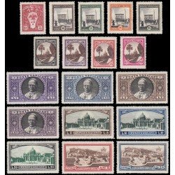 Vaticano 44/59 + Expres 3/4 1933 Papa Pio XI St. Plaza San Pedro Catedral MH Vaticano 44/59 + Expres 3/4 1933 Papa Pio XI St. Plaza San Pedro Catedral MH
