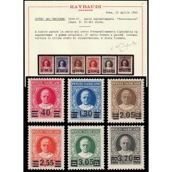 Vaticano 60/65 1934 Provisoria Pio XI MNH Vaticano 60/65 1934 Provisoria Pio XI MNH