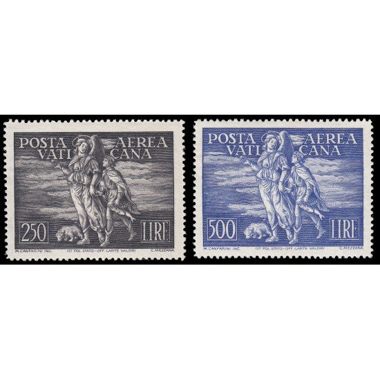 Vaticano Aéreo 16/17 1948 Toby y el Arcángel Rafael MNH Vaticano Aéreo 16/17 1948 Toby y el Arcángel Rafael MNH