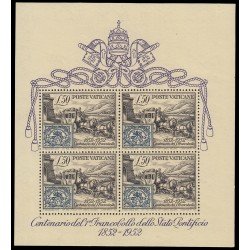 Vaticano HB 1 1952 Cent. del sello de los Estados de la Iglesia ( Carruaje, caballo, escudo vaticano ) MNH Vaticano HB 1 1952 Cent. del sello de los Estados de la Iglesia ( Carruaje, caballo, escudo vaticano ) MNH
