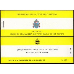 Vaticano 715 C 1981 Serie Viajes de Juan Pablo II Carnet 32 sellos Vaticano 715 C 1981 Serie Viajes de Juan Pablo II Carnet 32 sellos