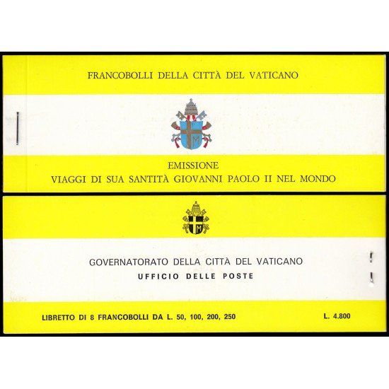 Vaticano 715 C 1981 Serie Viajes de Juan Pablo II Carnet 32 sellos Vaticano 715 C 1981 Serie Viajes de Juan Pablo II Carnet 32 sellos