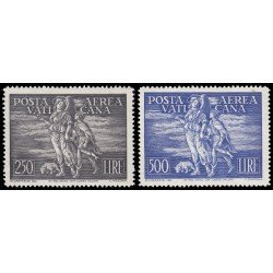 Vaticano Aéreo 16/17 1948 Toby y el Arcángel Rafael MNH Vaticano Aéreo 16/17 1948 Toby y el Arcángel Rafael MNH