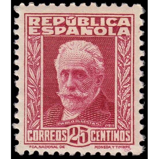 España Spain 667 1932 Personajes famosos Pablo Iglesias MNH España Spain 667 1932 Personajes famosos Pablo Iglesias MNH