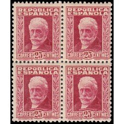 España Spain 667 1932 Personajes famosos Pablo Iglesias Bl.4 MNH España Spain 667 1932 Personajes famosos Pablo Iglesias Bl.4 MNH