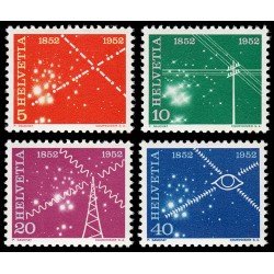 Suiza Switzerland 517/20 1952 Centenario del Servicio de telecomunicaciones MNH