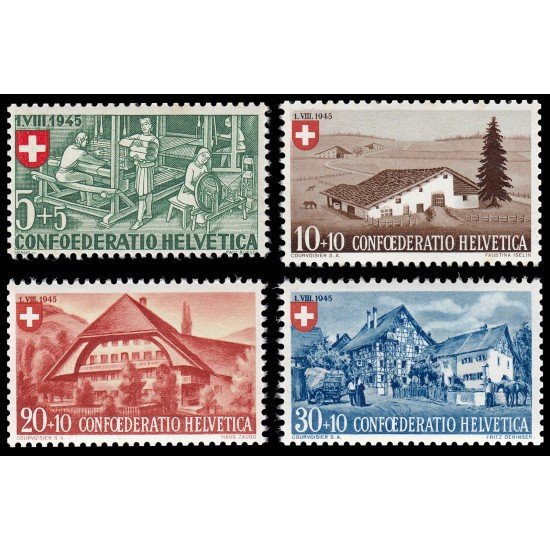 Suiza Switzerland 419/22 1945 Fiesta Nacional MNH Suiza Switzerland 419/22 1945 Fiesta Nacional MNH