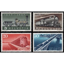 Suiza Switzerland 441/44 1947 Centenario de los ferrocarriles MNH Suiza Switzerland 441/44 1947 Centenario de los ferrocarriles MNH
