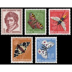 Suiza Switzerland 567/71 1955 Pro juventud Charles Pictet-deRochemont MNH Suiza Switzerland 567/71 1955 Pro juventud Charles Pictet-deRochemont MNH