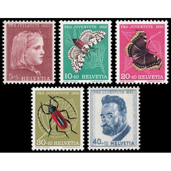 Suiza Switzerland 539/43 1953 Pro juventud Ferdinand Hodler MNH