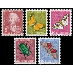 Suiza Switzerland 597/01 1957 Pro juventud Leonhard von Euler MNH Suiza Switzerland 597/01 1957 Pro juventud Leonhard von Euler MNH