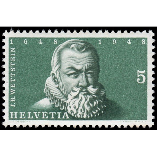 Suiza Switzerland 453 1948 Retrato del alcalde Wettstein MNH Suiza Switzerland 453 1948 Retrato del alcalde Wettstein MNH