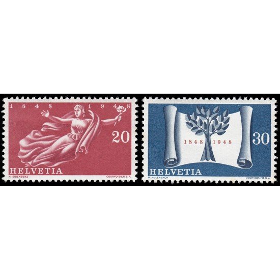 Suiza Switzerland 455/56 1948 Centenario del actual Estado Confederal MNH Suiza Switzerland 455/56 1948 Centenario del actual Estado Confederal MNH