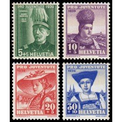 Suiza Switzerland 344/47 1939 Pro juventud General Hans Herzog MNH Suiza Switzerland 344/47 1939 Pro juventud General Hans Herzog MNH