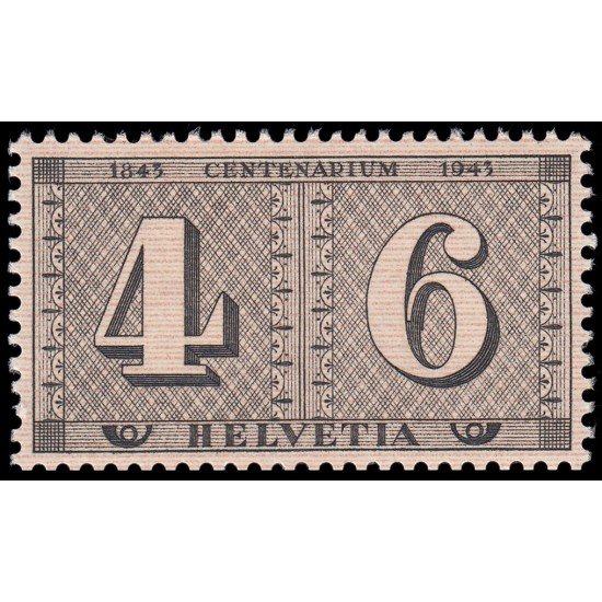 Suiza Switzerland 384 1943 Centenario del sello de Zurich MNH
