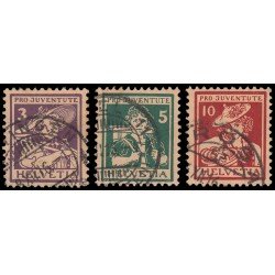Suiza Switzerland 151/53 1916 Pro Juventud Usados Suiza Switzerland 151/53 1916 Pro Juventud Usados