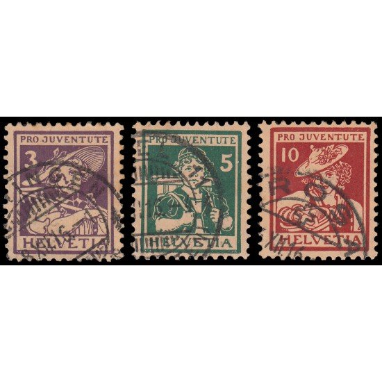 Suiza Switzerland 151/53 1916 Pro Juventud Usados Suiza Switzerland 151/53 1916 Pro Juventud Usados