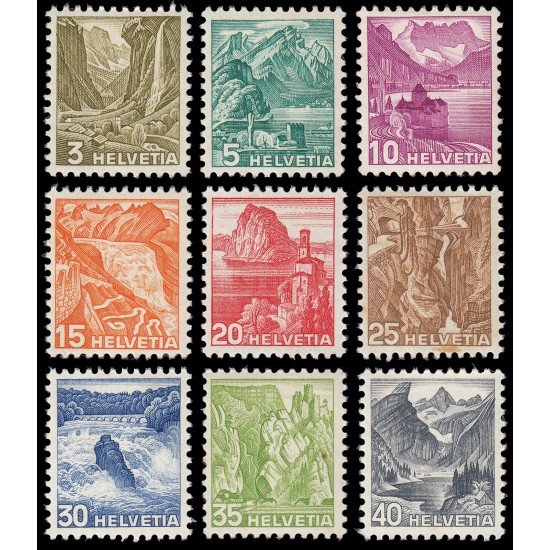 Suiza Switzerland 289/97 1936 Paisajes MH