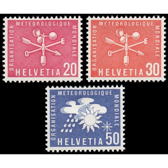 Suiza Switzerland Servicios 414/16 1960 Organización Meteorológica Mundial MH Suiza Switzerland Servicios 414/16 1960 Organización Meteorológica Mundial MH
