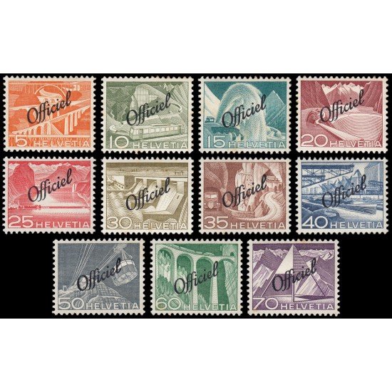 Suiza Switzerland Servicios 285/95 1950 Sobreimpresión Suiza Switzerland Servicios 285/95 1950 Sobreimpresión
