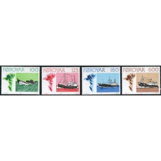 BA/S Feroe 18/21 1977 Navegación barcos MNH