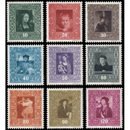 Liechtenstein 232/40 1949 Pinturas de la Galería del Príncipe de Liechtenstein MNH Liechtenstein 232/40 1949 Pinturas de la Galería del Príncipe de Liechtenstein MNH