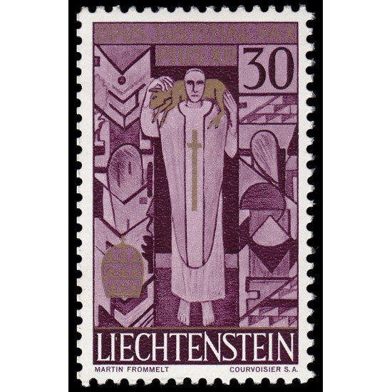 Liechtenstein 342 1959 Papa Pío XII MNH