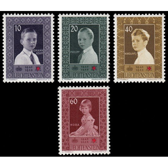 Liechtenstein 300/0310 aniv. de la Cruz Roja nacional Príncipes y princesas MNH Liechtenstein 300/0310 aniv. de la Cruz Roja nacional Príncipes y princesas MNH