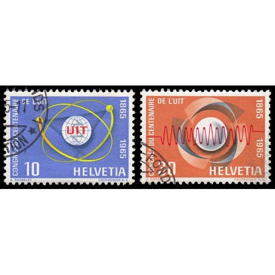Suiza Switzerland 756/57 1965 Unión Internacional de Telecomunicaciones Usados Suiza Switzerland 756/57 1965 Unión Internacional de Telecomunicaciones Usados