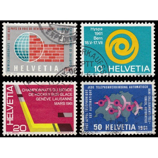 Suiza Switzerland 673/76 1961 Sellos de propaganda Usados